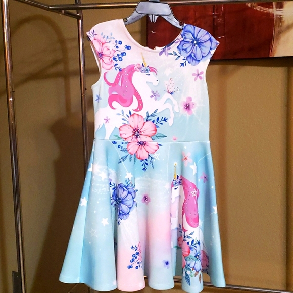 TM By Truly Me Other - Unicorn rhinestones dress for little girl